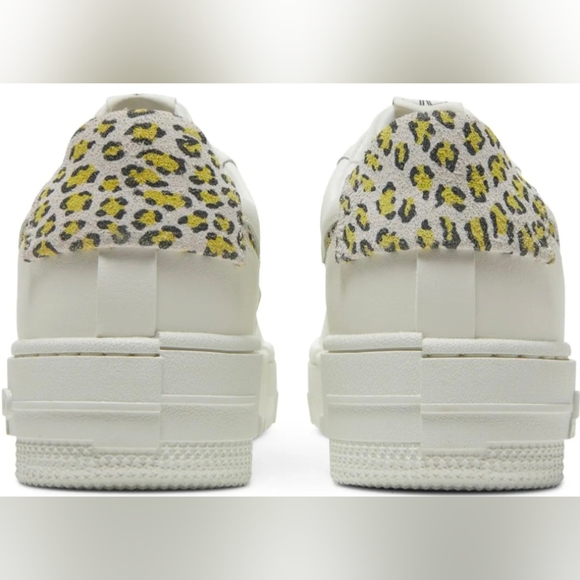 Nike Air Force 1 Pixel SE Leopard Print Sail/Lemon Sneakers Size 10 MSRP $140 - Picture 3 of 13